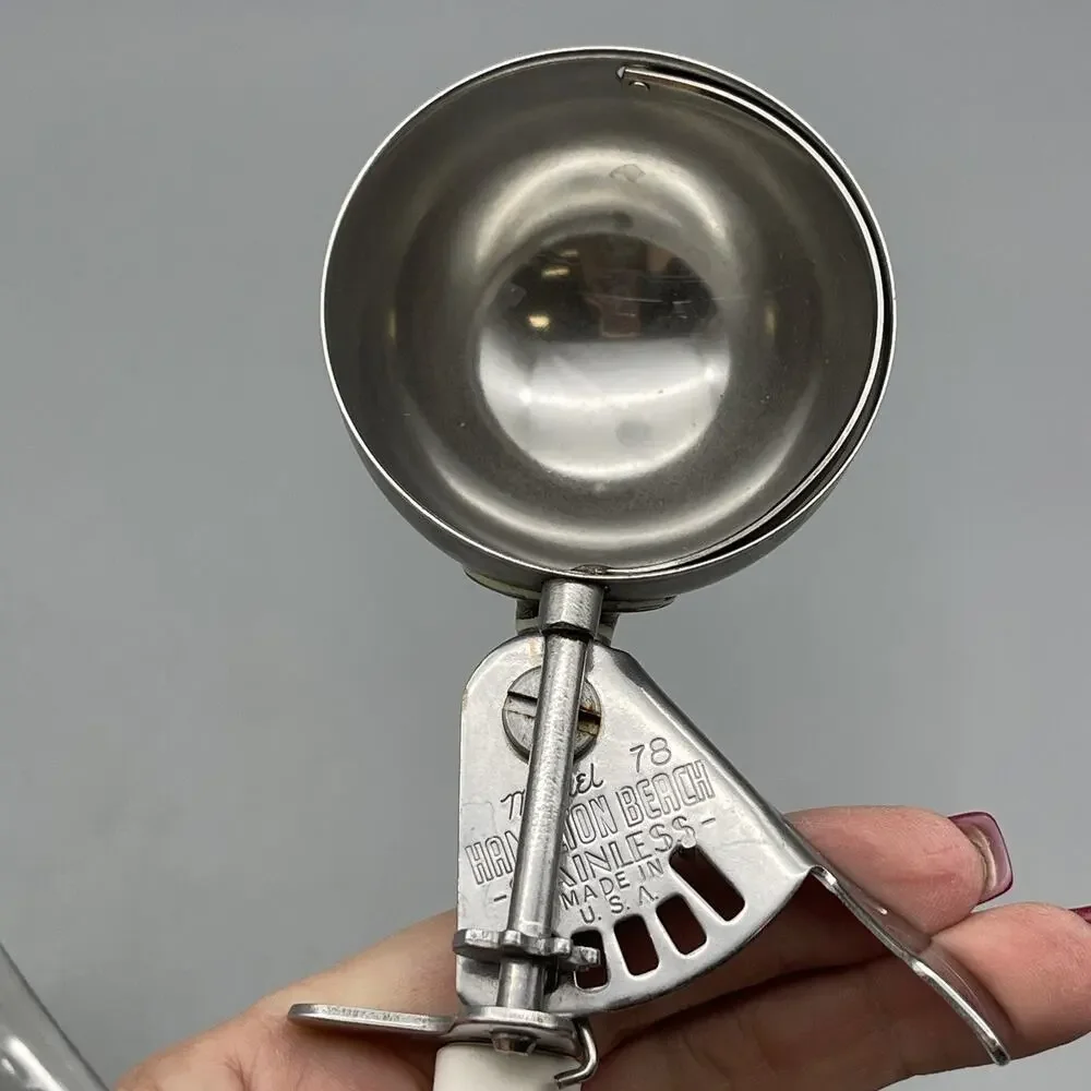 Vintage Hamilton Beach Ice Cream Scoop Model 78 Stainless Steel 9